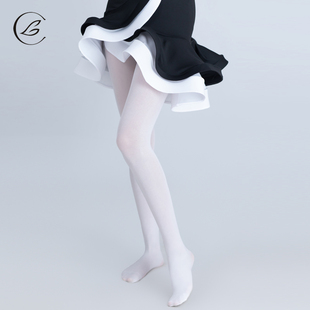 春夏秋冬四季拉丁舞儿童裤袜舞蹈袜白色连裤袜