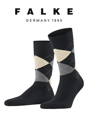 FALKE鹰客德国进口Argyle菱形格休闲棉袜子男女四季贴合舒适12535