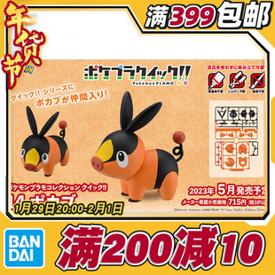 现货 万代 口袋妖怪 宝可梦 收藏 快快拼 14 暖暖猪 ​​​拼装模