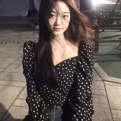 Tmax波点泡泡袖衬衫秋季新款