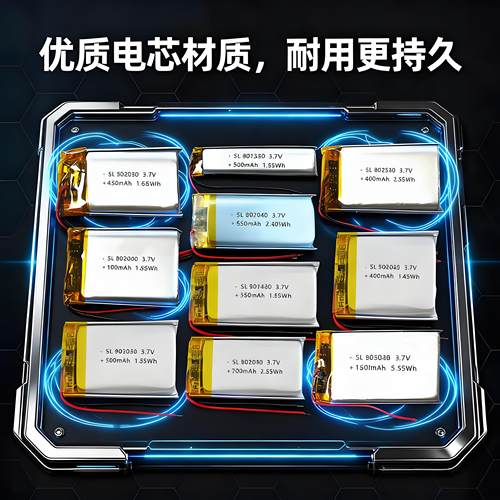 803040小聚合物3.7V电池软包智能