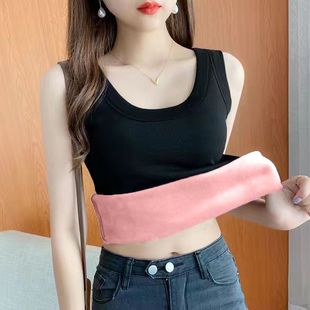 女童保暖背心秋冬内穿内衣加绒加厚冬天打底衫中大童保暖上衣外穿