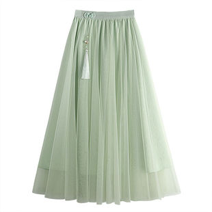 女童半身裙2026新款春秋洋气时髦中大童超好看夏天裙子高级感长裙