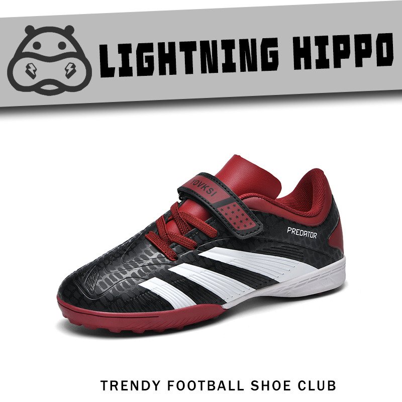 梅西PREDATOR 24樱花粉限定复古男女儿童TF碎钉魔术贴训练足球鞋