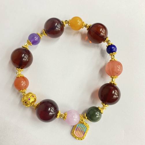 【慕斯格瑞】13-14mm血珀多宝DIY手串HL0021122022