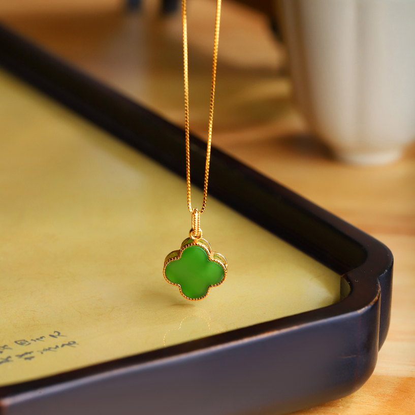 【慕斯格瑞】碧玉四叶草吊坠JY0341120015