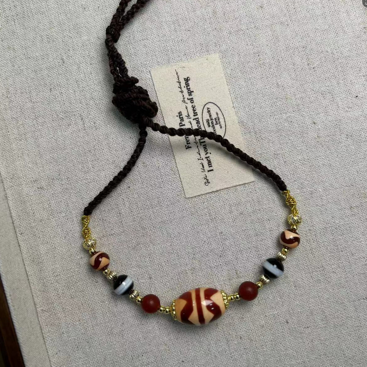 【慕斯格瑞】红肉双虎牙达洛项链JY0131118001