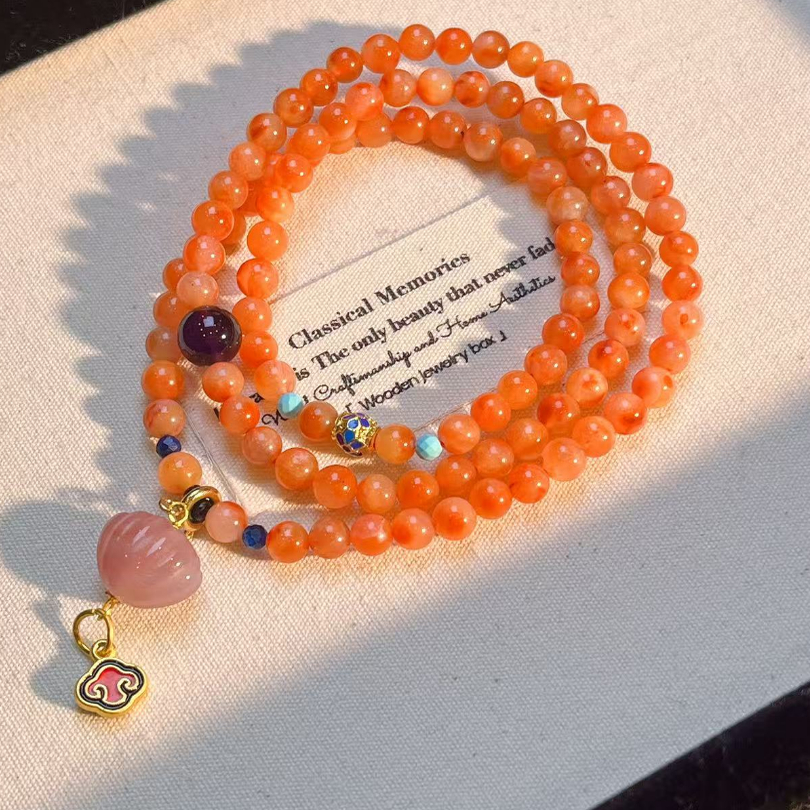 【慕斯格瑞】冰红贝壳设计款多圈HL0031127025