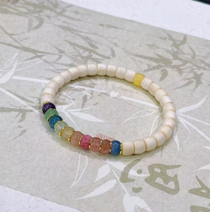 【慕斯格瑞】6mm水晶直切猛犸成品手串JY0050729013