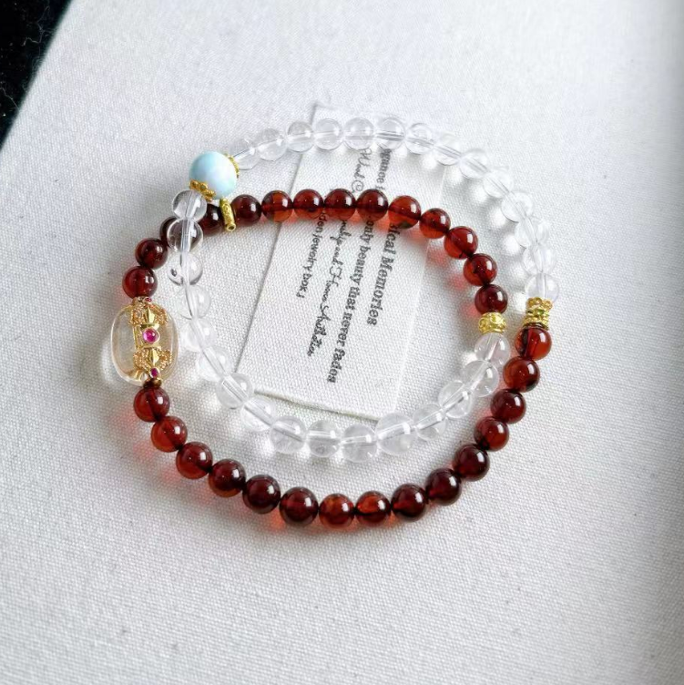 【慕斯格瑞】水晶血珀双圈手串HL0021122041