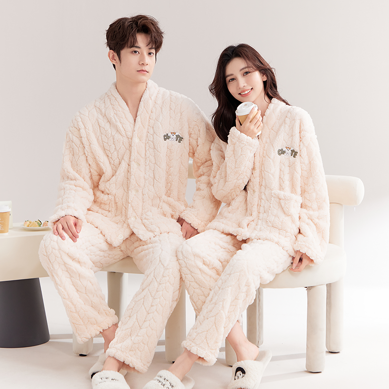 情侣睡衣女款秋冬季2024新款珊瑚绒加绒加厚法兰绒男士大码家居服,女士内衣/男士内衣/家居服,睡衣/家居服套装,淘宝优惠券,粉丝福利购,淘宝优惠卷