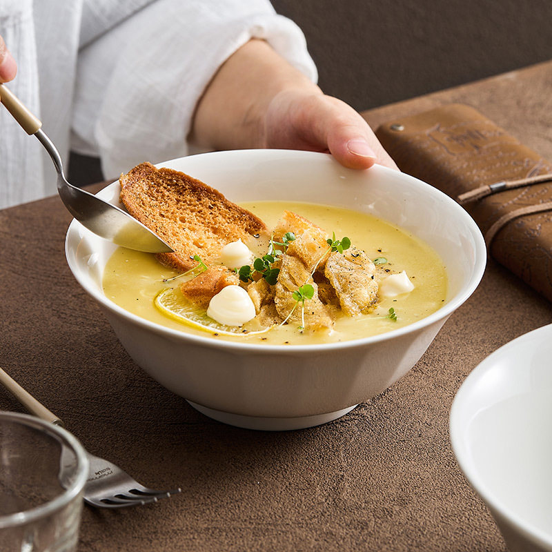 德化白瓷碗家用吃米饭碗单个大碗面碗汤碗陶瓷碗2023新款创意餐具,餐饮具,泡面碗,淘宝优惠券,粉丝福利购,淘宝优惠卷