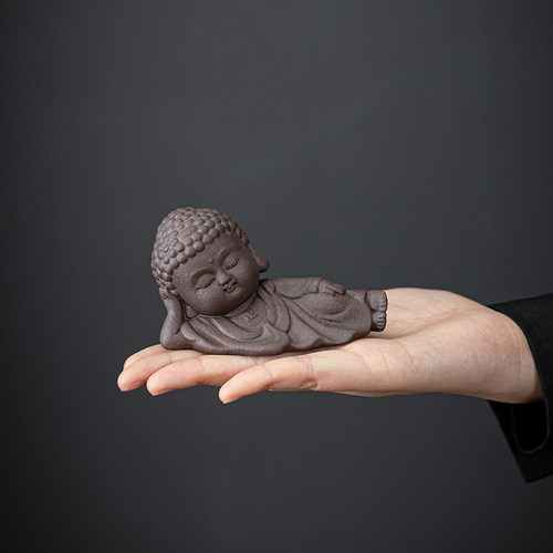 宇轩卧佛如来茶宠紫砂精品手工