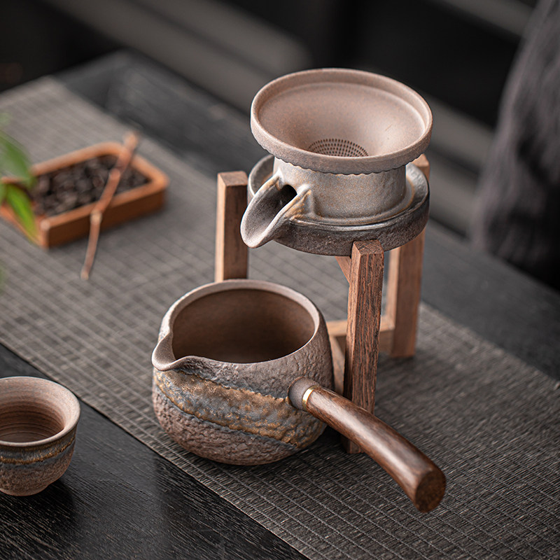 宇轩 鎏金复古全瓷一体茶漏茶滤公道杯石磨半自动滤茶器功具配件,餐饮具,茶道/零配,淘宝优惠券,粉丝福利购,淘宝优惠卷