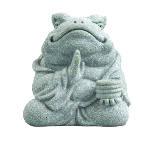 宇轩 茶宠摆件小金蟾青砂石小灵兽动物鱼缸假山造景居家茶盘装饰