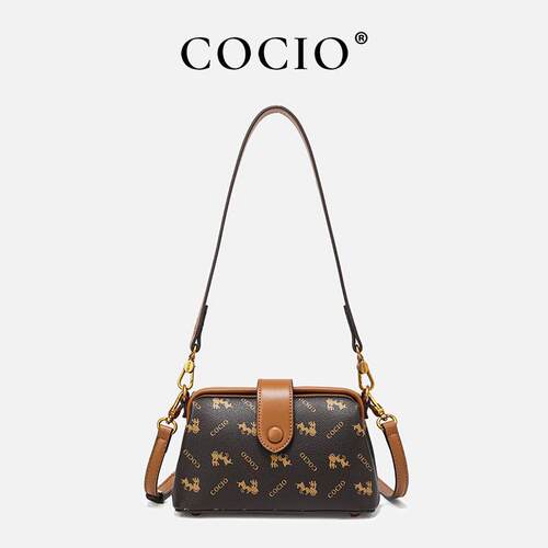 COCIO正品高级感小方包时尚洋气精致手提包女新款通勤单肩斜挎包