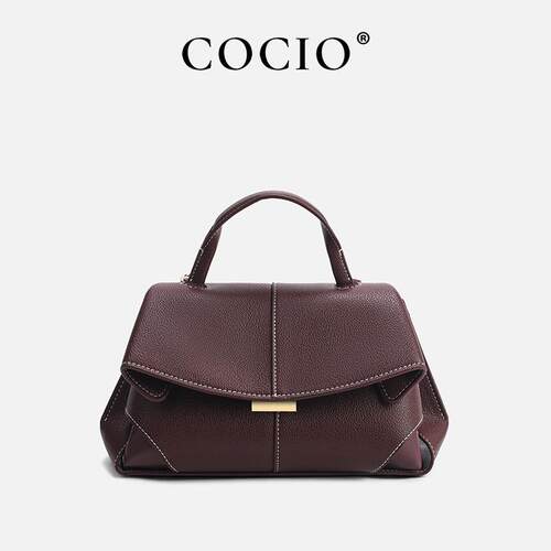 COCIO跨境法式轻奢手提包微笑包大容量可拆卸肩带时尚单肩斜挎包