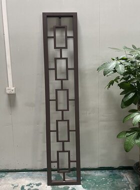 定制铝合金挂落门楣中式长廊倒挂角花仿古铝挂落庭院装饰格栅花格