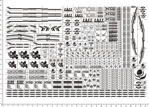7321-  PG Duel Assaultshroud 全装备决斗gd金属贴纸 现货