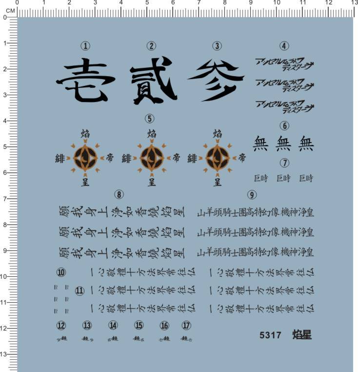 5317- MG 1:100焰星五星物语水贴1