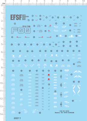68011整版胶1/48半身像RX-78F00头像RX-78 F00元祖胸像GD水贴纸