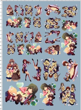 90217 CLANNAD 痛车去底水贴 A4纸