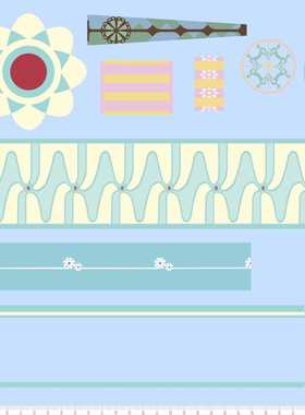 68607整版胶碗碟水贴纸设计3D打印CNC覆膜上色餐具饭碗碟子水转印