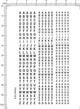 FONTS 12-2  arial 英文字母字体水贴纸1