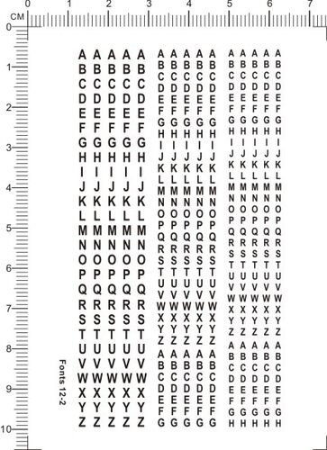 FONTS 12-2  arial 英文字母字体水贴纸1