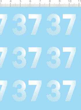 68053整版胶1/144编号37号机械爆眼兽数字飞机模型水贴纸定做订做