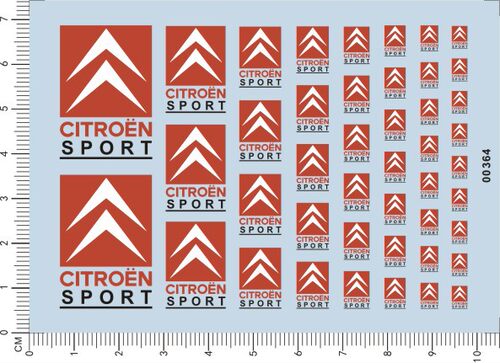 00364-A3809 -雪铁龙-Citroen 模型车水贴纸
