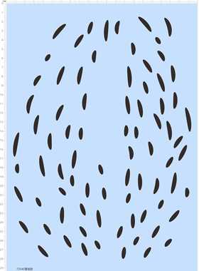 73545整版胶 猴子 胡须 斑点 奶牛 模型水贴