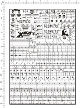 7396-@118  HG XM-X1 CROSSBONE X-1 骷髅全武装型通用gd金属贴