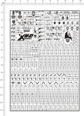 7396-@118  HG XM-X1 CROSSBONE X-1 骷髅全武装型通用gd金属贴