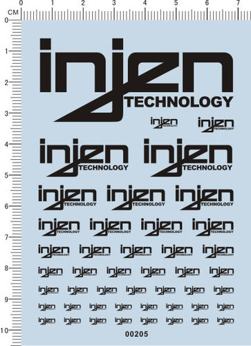 00205-A1212 整版胶 Injen Technology 模型车水贴纸 现货