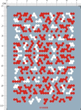 61868-13201-13206  数码gd迷彩纹身蜂窝改装gd水贴 多色可选 小1
