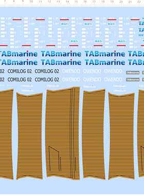 72561整版胶 TABMARINE 海王星 船模 misti 模型水贴
