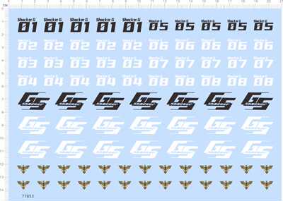 77853整版胶 无比例 SHOCKER G 01-09 GS 鹰标模型水贴2402定制