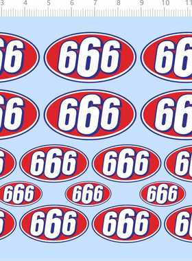 77461整版胶 666 模型车水贴定制打印2402 999