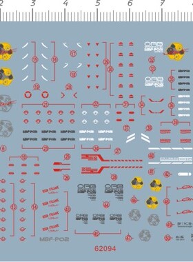 62094-2714 HG RED FRAME 外传魂商店限定红异端迷惘卡通不干胶1