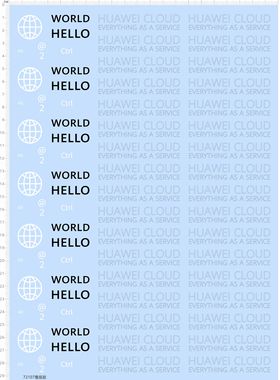 72107整版胶 HUAWEI CLOUD 宇航员前后 侧身水贴纸 现货