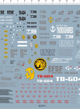62274-7012/13 MG RX-78-4 4号机四号机gd水贴2
