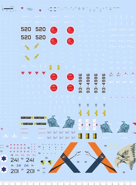 76164整版水贴 1/48 阵风 F-15 飞机模型 A3纸 f15 2311