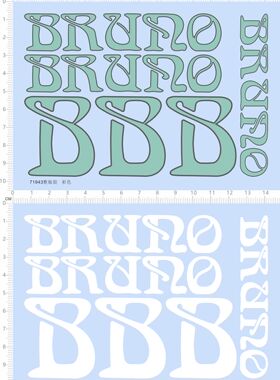 71943整版胶 Bruno模型水贴