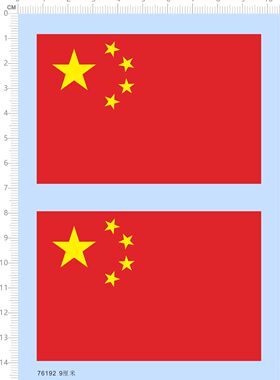 76192整版水贴 中国国旗 模型定做订做定制打印2311