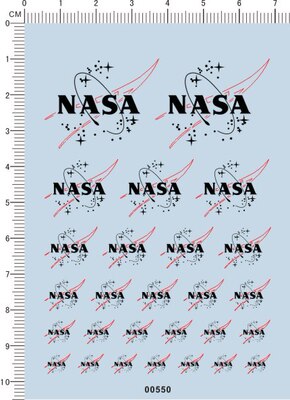 00550-401# 美国国家航空航天局NASA 模型车水贴纸