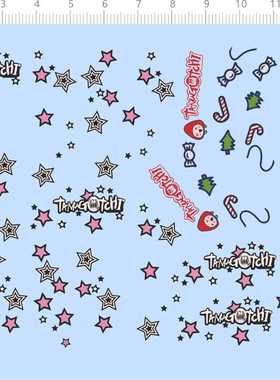 77837整版胶 星星 宠物蛋第十六版 模型水贴纸圣诞树糖果2402现货