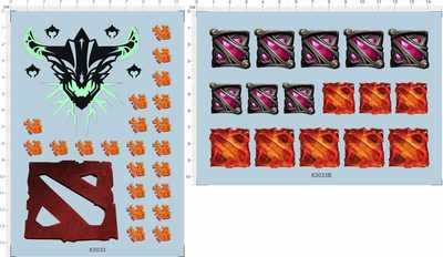 63033-A1311 dota dota2 魔兽世界福牛头魔方红钻鼠标帖水贴1