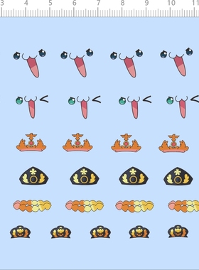 66086无比例指挥猫眼睛表情比例模型人偶眼睛水贴纸定做订做滤纸