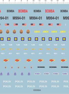 65068A 1/48 Super Lynx 民防直升機模型水贴纸